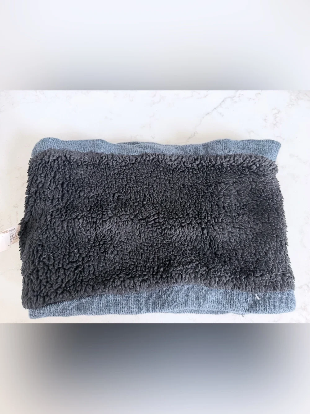 Y2K Vintage Charcoal Gray knit neck warmer neck wrap cowl neck scarf